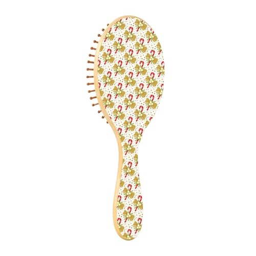 Haarbürste aus Holz, Paddelhaarbürste, Holzhaarbürsten für Frauen, Massage-Haarbürste aus Holz, Frohe Weihnachten von KLL