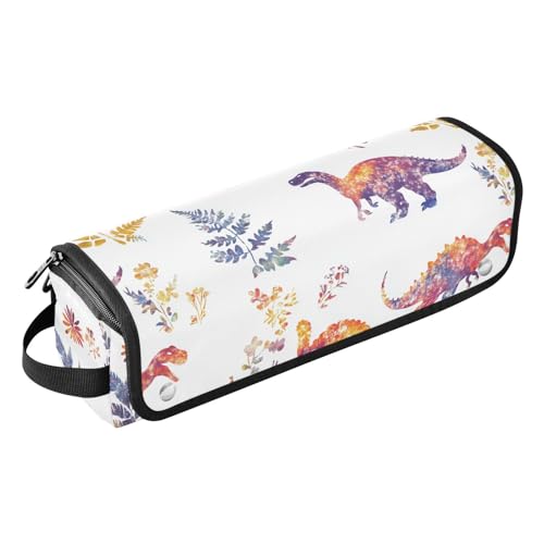 Haarwerkzeug-Reisetasche für Damen, mit herausnehmbarer, hitzebeständiger Matte, wasserdicht, Reise-Organizer für Glätteisen, Lockenstab, Haartrockner, Cartoon-Dinosaurier, Reisezubehör von KLL