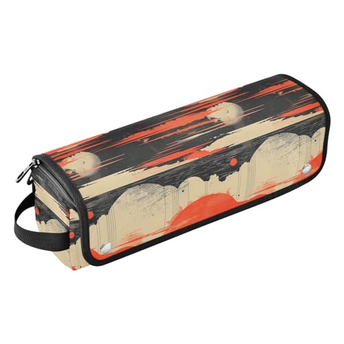 Haarwerkzeug-Reisetasche für Damen, mit hitzebeständiger Matte, großes Fassungsvermögen, Haarwerkzeug-Organizer für heiße Werkzeuge, Lockenstab und Glätteisen, Volumizer Styler, Memphis-Stil, Alena von KLL