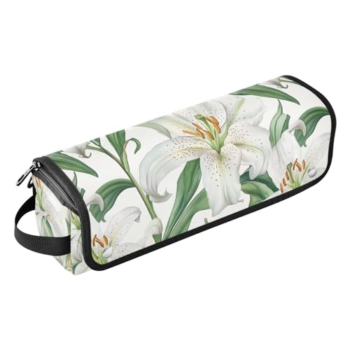 Haarwerkzeug-Reisetasche für Damen, mit hitzebeständiger Matte, wasserdicht, flacher Lockenstab, Reise-Organizer für Lockenstab, Glätteisen, flacher Haartrockner, Schönheit, Frühlingsblumen, Utah von KLL