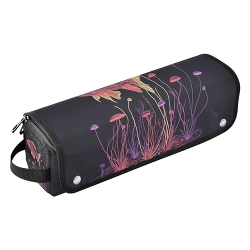 Haarwerkzeug-Reisetasche für Frauen mit herausnehmbarer, hitzebeständiger Matte, wasserdicht, Reise-Organizer für Glätteisen, Lockenstab, Haartrockner, niedliche Fische von KLL