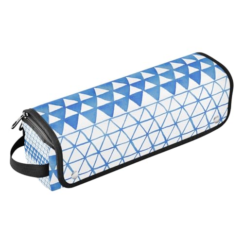 Haarwerkzeug-Reisetasche mit Eisenmatte, Tragetasche, flacher Lockenstab, wasserdichter Organizer für heiße Werkzeuge, Lockenstab und Glätteisen, Haarvolumizer, Dreiecke, Reisetasche für Haarwerkzeuge von KLL