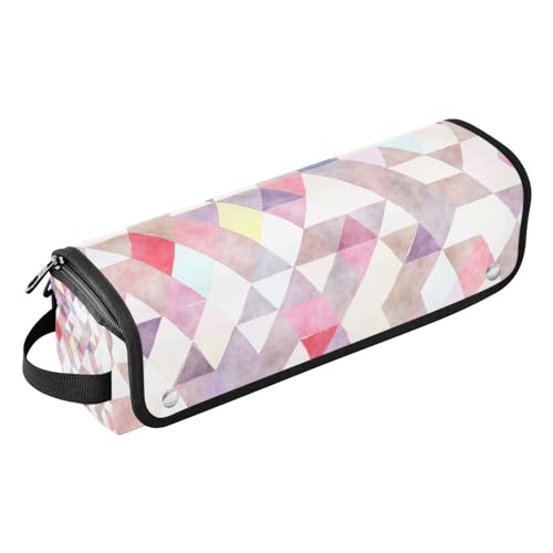 Haarwerkzeug-Reisetasche und hitzebeständige Matte, große Kapazität, Glätteisen, Organizer für Glätteisen, Lockenstäbe, modischer abstrakter Trend (39) von KLL