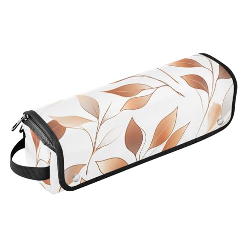 Hair Tools Reisetasche mit hitzebeständigem Polster, staubdicht, Reise-Glätteisen-Tasche für Glätteisen, Lockenstab, Haartrockner, Kalmia Latifolia Roségold und Weiß, für Damen von KLL