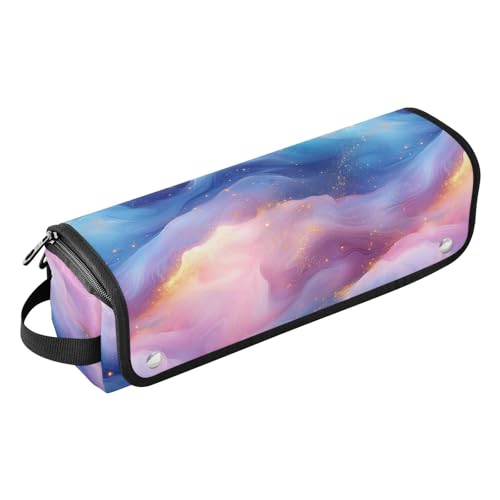 Hair Tools Reisetasche und hitzebeständige Matte, staubdicht, Reise-Glätteisen-Tasche für heiße Werkzeuge, Lockenstab und Glätteisen, Haarvolumizer, lebendiges Blau, Rosa, Lila, Reiseetui für Damen von KLL