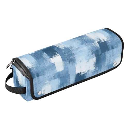 Hair Tools Reisetasche und hitzebeständige Matte mit Reißverschluss, abnehmbarer Haarstyling-Zubehör-Organizer für Glätteisen, Glätteisen, Lockenstäbe, abstrakter blaugrauer Stil, Reisetasche für Hair Tools Reisetasche und hitzebeständige Matte mit Reißverschluss, abnehmbarer Haarstyling-Zubehör-Organizer für Glätteisen, Glätteisen, Lockenstäbe, abstrakter blaugrauer Stil, Reisetasche für von KLL