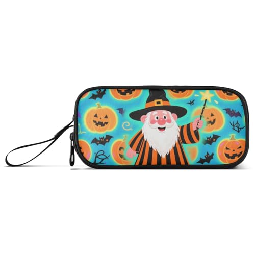 Halloween Orange Kürbis Zwerg Nylon Schule Federmäppchen Hohe Kapazität Federmäppchen Schule Schreibwaren für Mittelschule Kinder von KLL