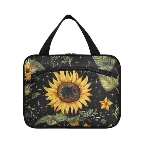 Herren-Kulturbeutel mit Sonnenblumen-Motiv, zum Aufhängen, mit Haken, erweiterbare Designer-Tasche für Herren, für Mütter, Toilette, Bolso de para Mujer L von KLL