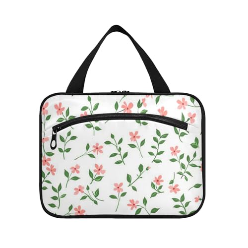 Herren-Reisetasche mit Haken, handbemalte Blumen, pastoral, zum Aufhängen, kompakte Make-up-Tasche zum Aufhängen, für Reisende, Toilette, Bolsa de maquillaje para Mujer L von KLL