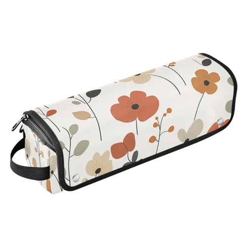 Hot Hair Tools Reisetasche mit hitzebeständigem Pad, tragbarer Haarstyling-Werkzeug-Organizer für Glätteisen, Lockenstab, Haartrockner, beige Safari-Blumen, Reisezubehör von KLL