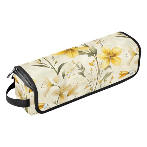 Hot Hair Tools Reisetasche und hitzebeständige Matte mit Reißverschluss, abnehmbares Haarstyling-Zubehör, Organizer für heiße Werkzeuge, Lockenstab und Glätteisen, Haarvolumizer, Styler, weiße gelbe Hot Hair Tools Reisetasche und hitzebeständige Matte mit Reißverschluss, abnehmbares Haarstyling-Zubehör, Organizer für heiße Werkzeuge, Lockenstab und Glätteisen, Haarvolumizer, Styler, weiße gelbe von KLL