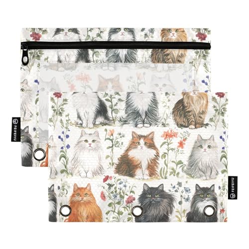 KLL Ästhetisches norwegisches Federmäppchen mit 3 Löchern für Ordner, Ordner mit drei Ringen für Untersuchung, Schreibwarenbedarf von KLL