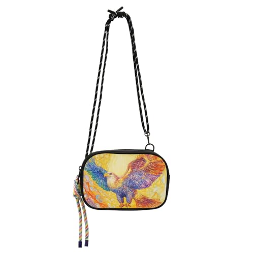 KLL Aquarell-Vogel Damen-Geldbörse, Crossbody für Herren, mit Kreditkartenfächern, Seitentaschen, für einen Spaziergang von KLL