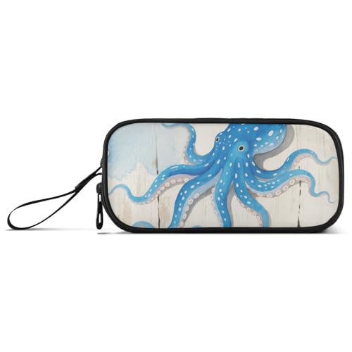 KLL Aquarellmalerei eines blauen Tiermeeres Nylon-Federmäppchen große Kapazität College-Federmäppchen Schreibwaren für elementare Jungen KLL Aquarellmalerei eines blauen Tiermeeres Nylon-Federmäppchen große Kapazität College-Federmäppchen Schreibwaren für elementare Jungen von KLL