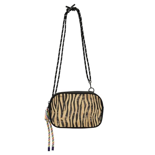KLL Boho Vintage Simplified Animal Stripes Side Bag Crossbody for Women Waterproof with Credit Card Slots Over The Shoulder Purse Go shopping von KLL