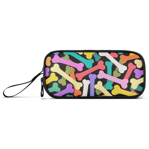 KLL Buntes Federmäppchen mit Cartoon-Tierknochen, Nylon, mit Reißverschluss, großes Fassungsvermögen, College-Federmäppchen, Schreibwaren-Tasche für elementare Mädchen KLL Buntes Federmäppchen mit Cartoon-Tierknochen, Nylon, mit Reißverschluss, großes Fassungsvermögen, College-Federmäppchen, Schreibwaren-Tasche für elementare Mädchen von KLL