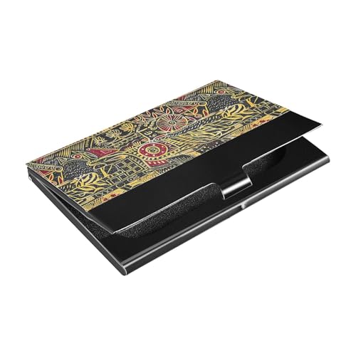 KLL Carriage Bohemian Style Slim Visitenkartenhalter mit Leder und Edelstahl Kleiner Kartenhalter für Business Meeting Use portatarjetas para hombre von KLL