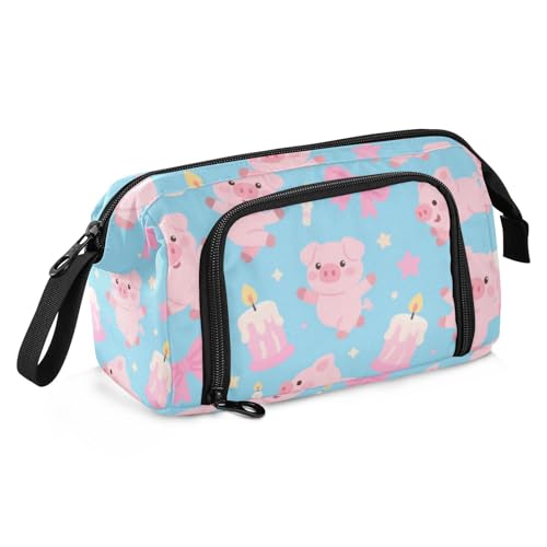 KLL Cartoon Cute Pink Pigs Pencil Box Large Capacity Zip Pencil Case Portable for Women Elementary KLL Cartoon Cute Pink Pigs Pencil Box Large Capacity Zip Pencil Case Portable for Women Elementary von KLL