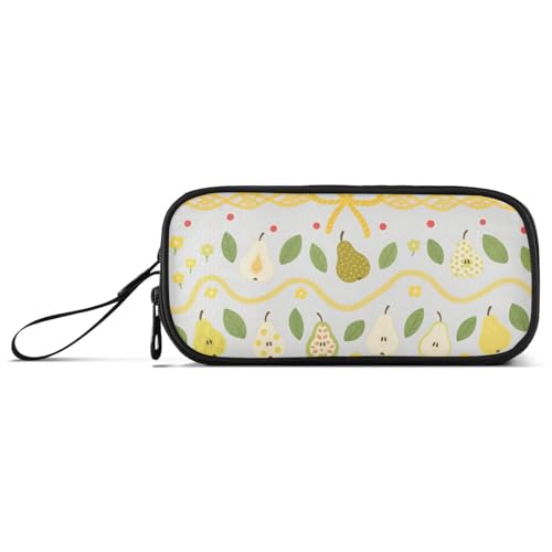KLL Cartoon-Federmäppchen mit grünen Blättern, Nylon, große Kapazität, Kunst-Federmäppchen, Schreibwaren-Organizer für High School Man von KLL