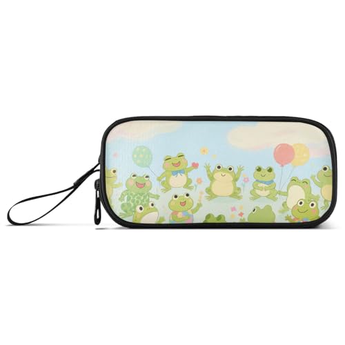 KLL Cartoon-Frosch-Federmäppchen aus Nylon mit Reißverschluss, hohe Kapazität, Federmäppchen, Organizer, Schule, Schreibwaren für Büro, Lehrer KLL Cartoon-Frosch-Federmäppchen aus Nylon mit Reißverschluss, hohe Kapazität, Federmäppchen, Organizer, Schule, Schreibwaren für Büro, Lehrer von KLL