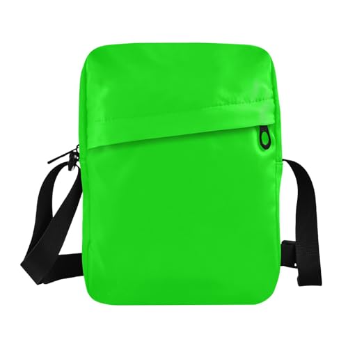 KLL Chartreuse Kleine Kuriertasche für Herren, veganes Leder, Umhängetasche, Einkaufstasche, Schultertasche von KLL