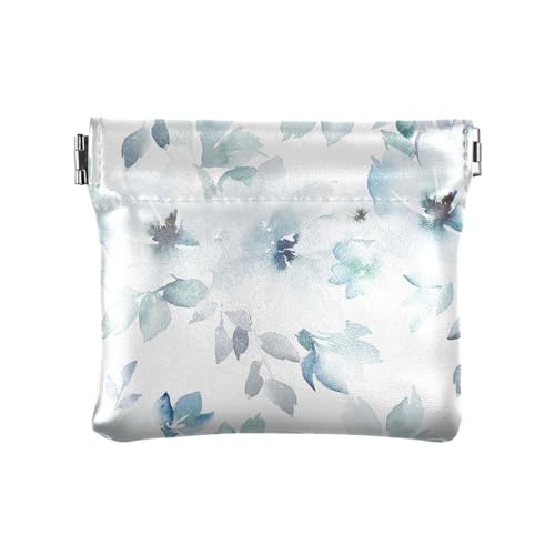 KLL Damen-Geldbörse aus PU-Leder, niedliche Mini-Make-up-Tasche für Damen, florales Abenteuer, florales Abenteuer, 11 cm (L) x 9,5 cm (B) x 1 cm (H), Druck, Florales Abenteuer, 4.33"(L) x 3.74"(W) x von KLL
