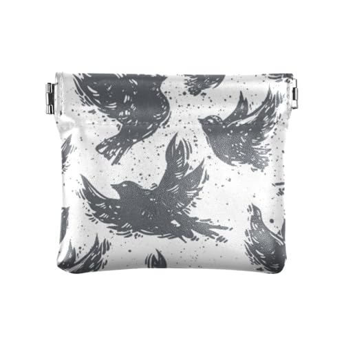 KLL Damen Kleine Leder Münzbörse Geldbörse Geldbörse Einzigartige Mini Geldbörse Geldbörse für Männer Frauen Reisen Tag des Friedens (6), Tag des Friedens (6), 4.33"(L) x 3.74"(W) x 0.39"(H), Drucken von KLL