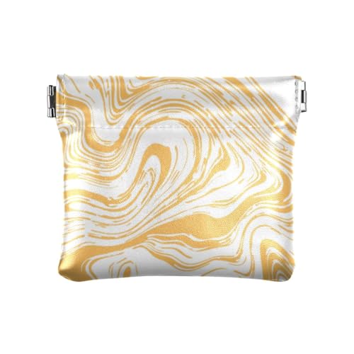 KLL Damen PU Leder Münzbörse Ausgefallene Kosmetiktaschen für Geldbörse für Frauen Marmor Wave (5), Marmorwelle (5), 4.33"(L) x 3.74"(W) x 0.39"(H), Drucken von KLL
