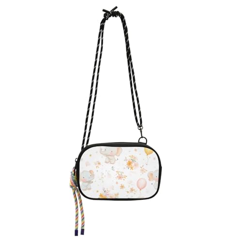 KLL Dreamy Childish Umhängetasche für Damen, niedliche Elefanten, wasserdicht, mit verstellbarem Riemen, Schultertasche für eine Mahlzeit von KLL