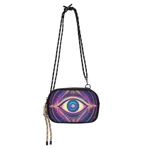 KLL Dreamy Colors Tarot-Eye-Mini-Umhängetasche für Damen, trendig, mit Kreditkartenfächern, über der Schultertasche, zum Einkaufen gehen von KLL