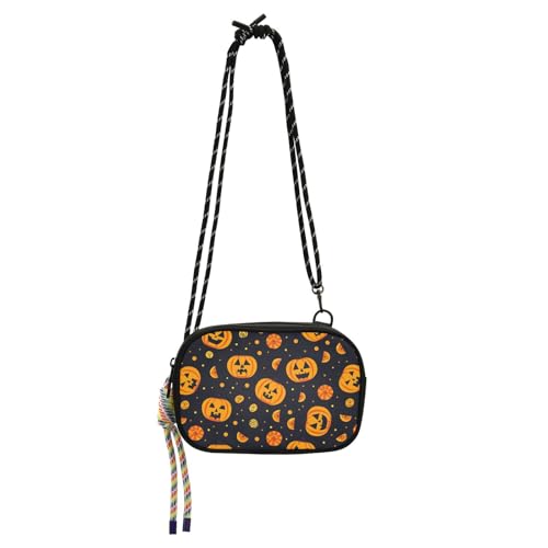 KLL Face Sugar Halloween Damen-Geldbörse, Crossbody, wasserdicht, mit Kreditkartenfächern, Schulterhandtaschen für Damen von KLL