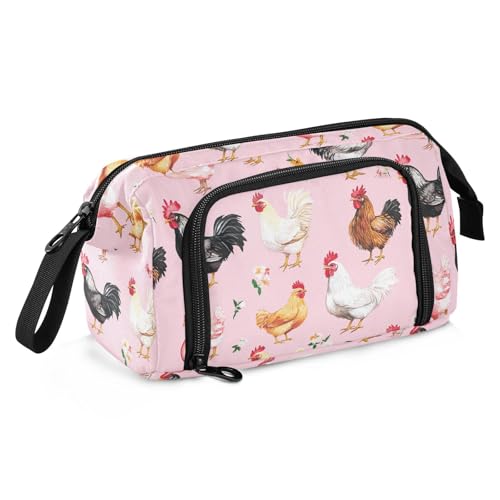 KLL Federmäppchen, Organizer, großes Fassungsvermögen, adrettes Federmäppchen, multifunktional, extra großes Federmäppchen für Teenager, Mittelschule, süßes Bantam, Huhn, Pfirsich KLL Federmäppchen, Organizer, großes Fassungsvermögen, adrettes Federmäppchen, multifunktional, extra großes Federmäppchen für Teenager, Mittelschule, süßes Bantam, Huhn, Pfirsich von KLL