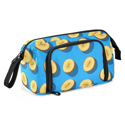 KLL Federmäppchen, große Kapazität, großes Federmäppchen mit Fach, Federmäppchen mit Reißverschluss, für Jugendliche, College, Cartoon, Marula, Fruchtblau von KLL