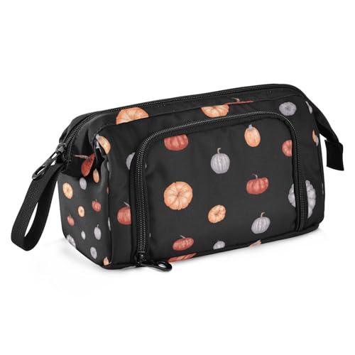 KLL Federmäppchen, großes Fassungsvermögen, Schulbedarf mit Griff, Federmäppchen, Kosmetik, Make-up für Teenager, Jungen, elementare Herbstpracht (1), Herbstpracht (1), Einheitsgröße, Art déco von KLL