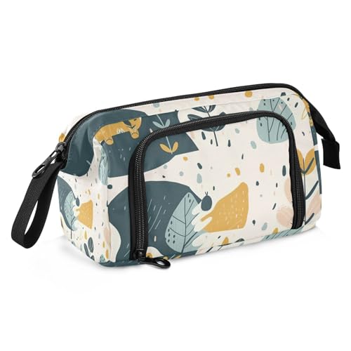 KLL Federmäppchen Große Kapazität Hard Pencil Case mit Griff Stand Up Federmäppchen für Jungen High School Supplies Reise Büro Katzen Pflanzen 0000, Cats Plants0000, Einheitsgröße, Cartoon von KLL