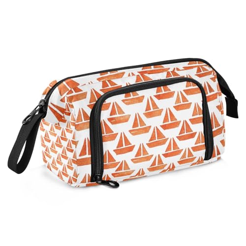 KLL Federmäppchen Große Kapazität Taschen mit Reißverschluss mit Fach Federmäppchen mit Fächern für Mädchen Preppy School Ship KLL Federmäppchen Große Kapazität Taschen mit Reißverschluss mit Fach Federmäppchen mit Fächern für Mädchen Preppy School Ship von KLL