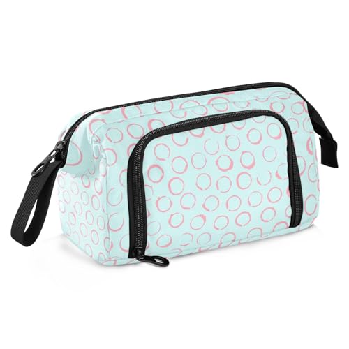 KLL Federmäppchen für die Schule, großes Fassungsvermögen, Federmäppchen mit Schlitz, Federmäppchen für die Schule für Kinder, adrette Schule, abstrakt, 2 Stück von KLL