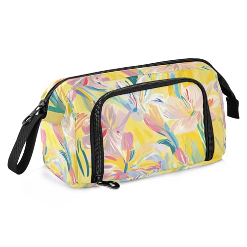 KLL Federmäppchen mit Blumenmotiv, Ölgemälde, große Kapazität, Reise-Federmäppchen mit Fach für Mädchen, adrette Schule KLL Federmäppchen mit Blumenmotiv, Ölgemälde, große Kapazität, Reise-Federmäppchen mit Fach für Mädchen, adrette Schule von KLL