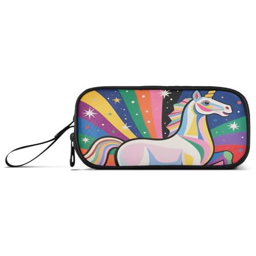 KLL Federmäppchen mit Einhörnern, Dopamin, Nylon, großes Fassungsvermögen, Kunst-Federmäppchen, Schreibwaren für College-Männer von KLL