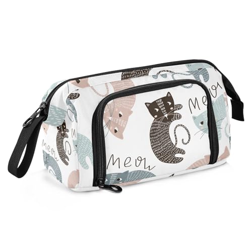 KLL Federmäppchen mit großem Fassungsvermögen, Federmäppchen mit Griff, Schulbedarf für Teenager, Mädchen, Teenager, Mädchen, adretter Schulbedarf, kindlich niedlich von KLL