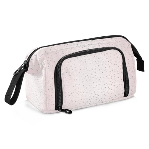 KLL Federmäppchen mit großem Fassungsvermögen, cooles Federmäppchen mit Reißverschluss, Federmäppchen für Erwachsene, für adrette College, Pink12 von KLL