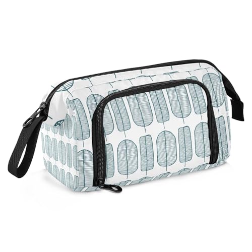 KLL Federmäppchen mit großem Fassungsvermögen, mit Reißverschluss, Federmäppchen, Kosmetik, für Kinder, College, personalisierbar von KLL