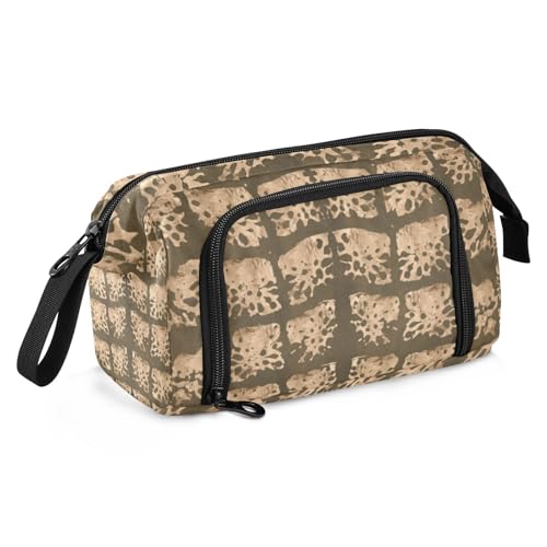 KLL Federmäppchen mit großem Fassungsvermögen, tragbar, extra groß, für Kinder, adrette Schule, spiegelnd, Krokodilleder_rg_lighttobaccopaper, Mirrorcrocodile_rg_lighttobaccopaper, Einheitsgröße, Art von KLL