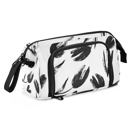 KLL Federmäppchen mit großem Fassungsvermögen, tragbares Federmäppchen mit Reißverschluss für adrette Schulbedarf Happy Valentine's Day von KLL