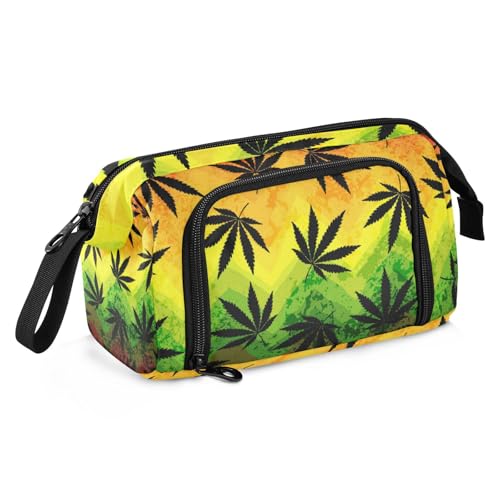 KLL Federmäppchen mit großem Fassungsvermögen und Reißverschluss, multifunktionales Federmäppchen für Teenager, Herren, Büro, Grunge, ethnisch (18), Grunge Ethnic (18), Einheitsgröße, Art déco von KLL