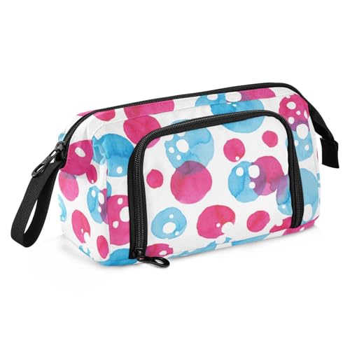 KLL Federmäppchen mit großem Fassungsvermögen und Reißverschluss, multifunktionales Federmäppchen mit Reißverschluss für Krankenschwestern, adrette Schule, Punkte (8), Punkte (8), Einheitsgröße, Art von KLL