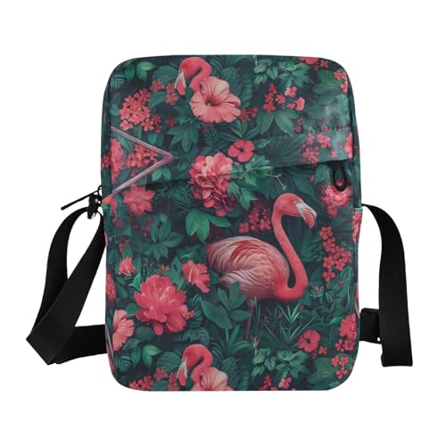 KLL Flower Power Part süße Kuriertasche, veganes Leder, Herren-Umhängetasche, lässige Schultertasche von KLL