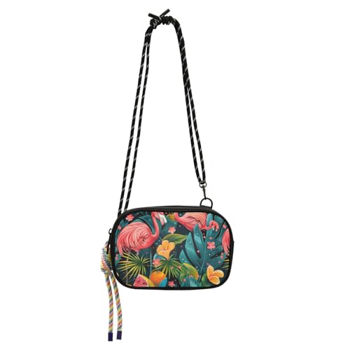 KLL Flower Power Party-Umhängetasche für Damen, wasserdicht, mit verstellbarem Riemen, Nylon, kleine Umhängetasche, zum Einkaufen von KLL