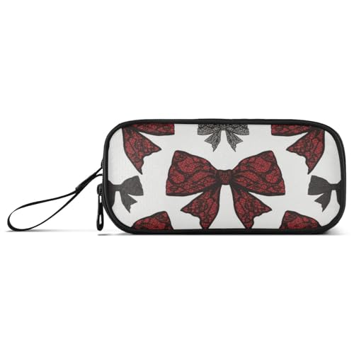 KLL Gothic Rot und Schwarz Halloween Spitze Schleife Nylon Große Bleistift Tasche für Jungen Große Kapazität Schule Federmäppchen Schule Schreibwaren für Schule Jungen KLL Gothic Rot und Schwarz Halloween Spitze Schleife Nylon Große Bleistift Tasche für Jungen Große Kapazität Schule Federmäppchen Schule Schreibwaren für Schule Jungen von KLL