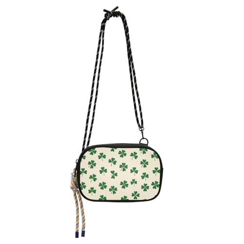 KLL Green Shamrocks West Crossbody Geldbörse für Herren, trendig, mit verstellbarem Riemen, Handtaschen mit dem Hund von KLL